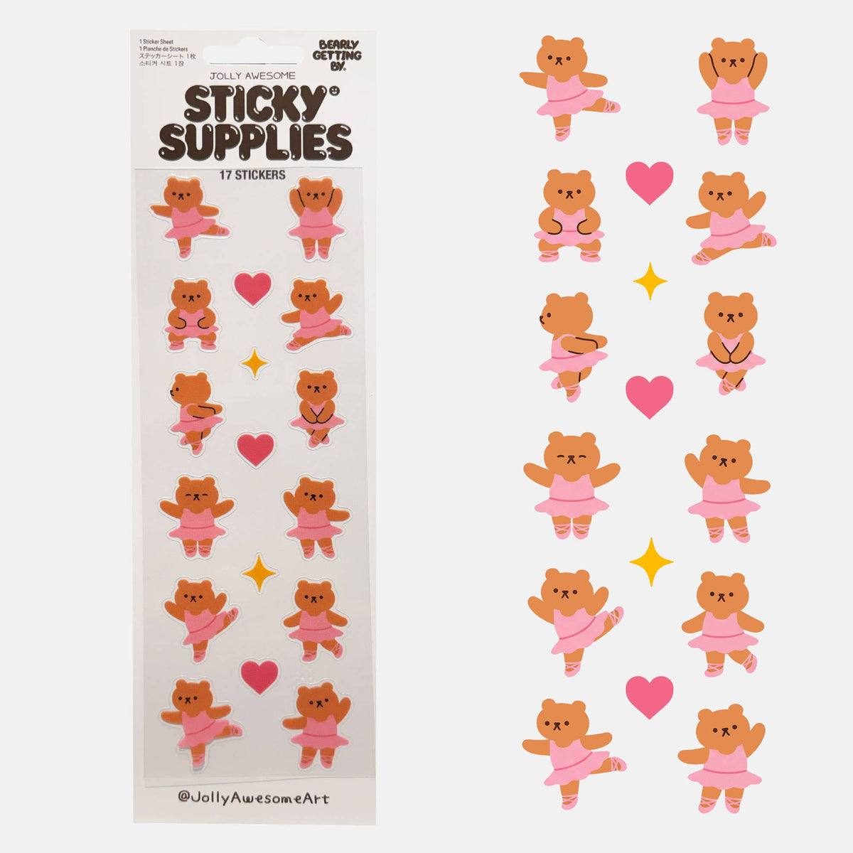 Bearly Getting By 'Ballet' Sticker Sheet