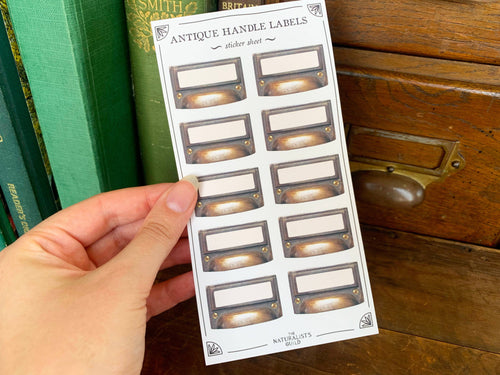 Antique Handle Label Sheet