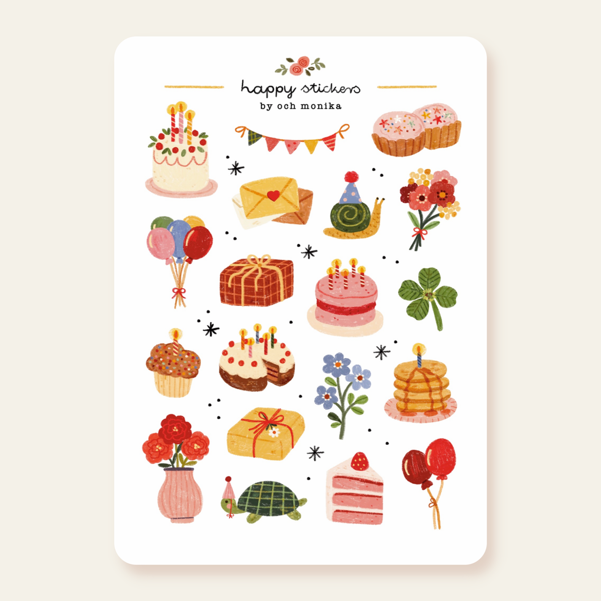 Happy Birthday - Sticker Sheet