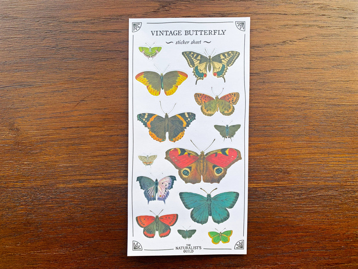 Vintage Butterflies Sticker Sheet