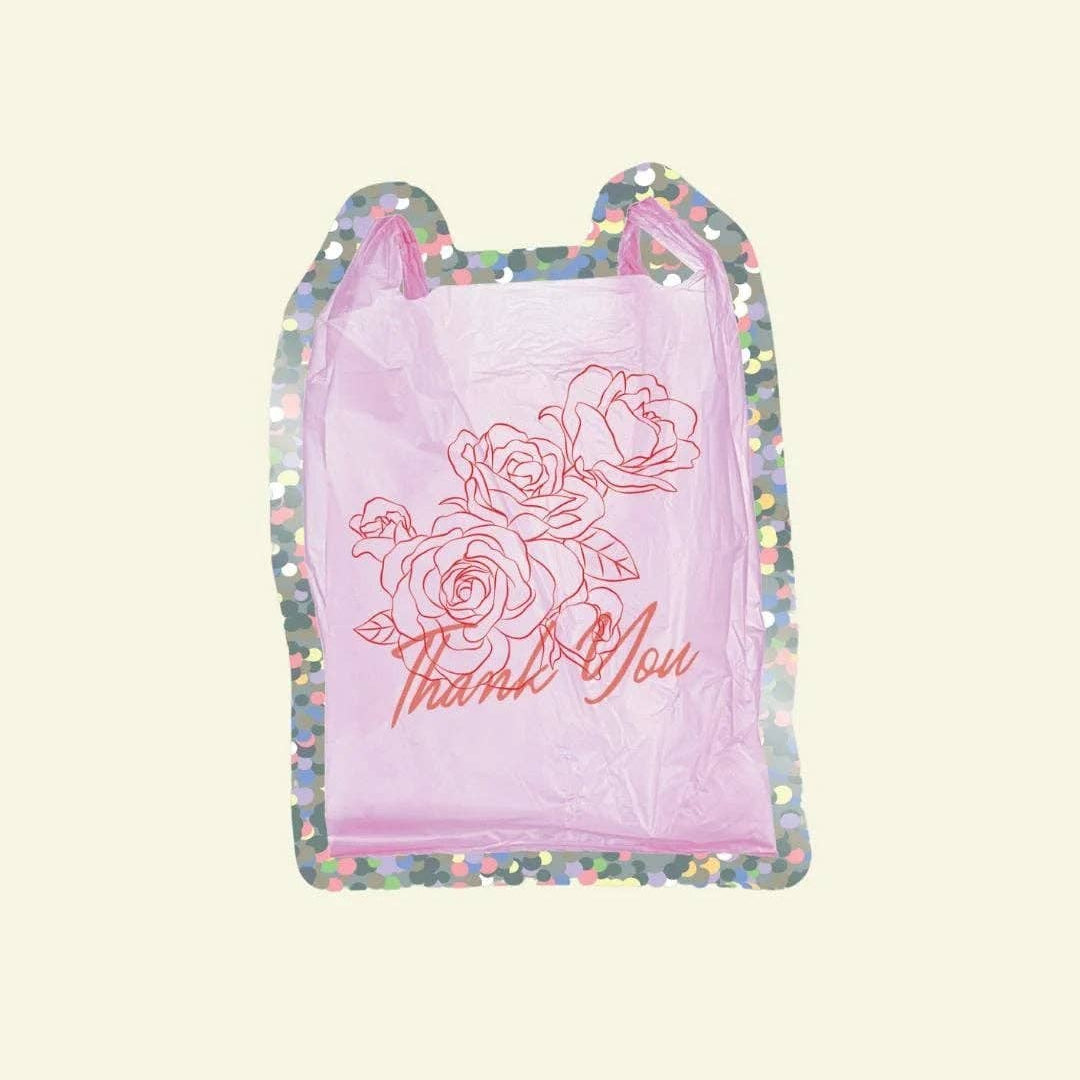 Thank you Bag Glitter Sticker