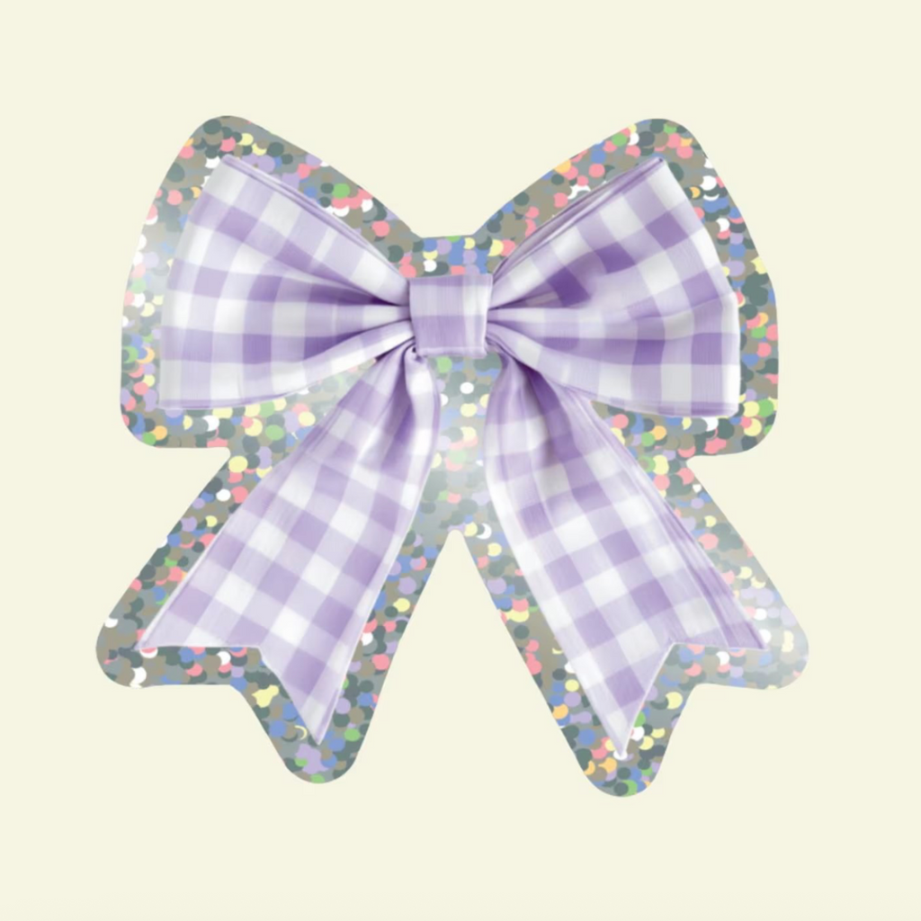 Bow Glitter Vinyl Sticker