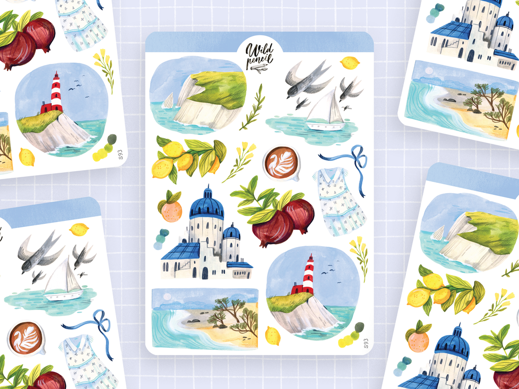 Sticker Sheet - Summer By The Sea