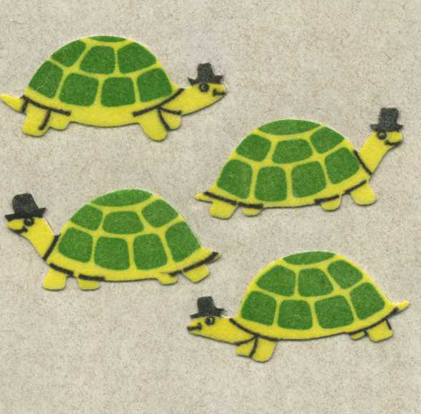 Green Tortoise Furry Stickers