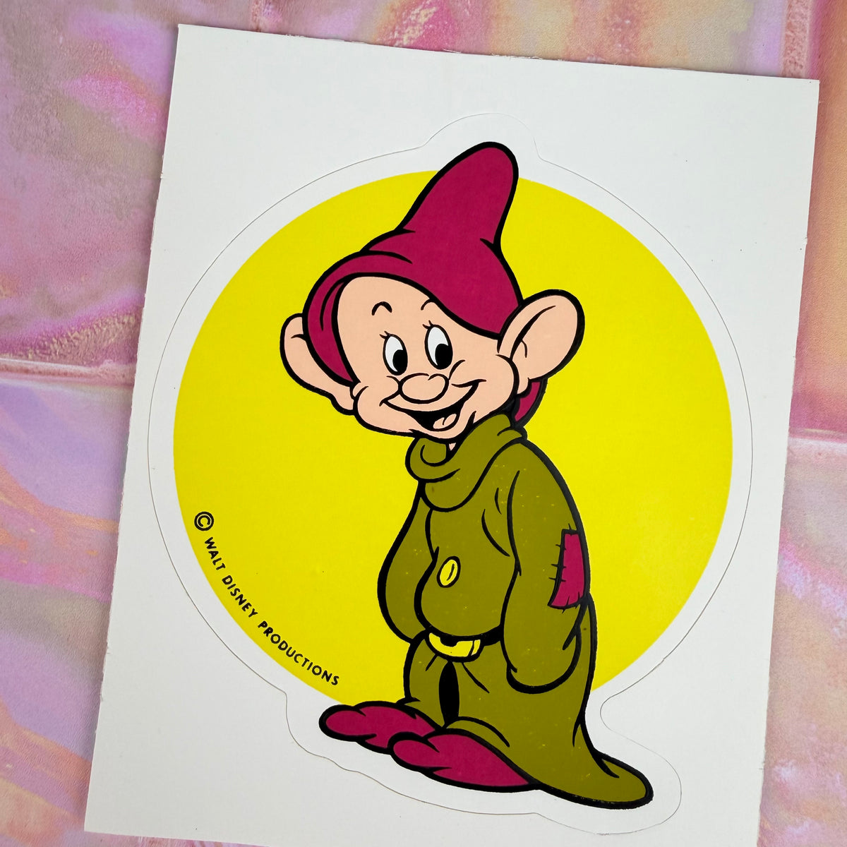 80s Vintage Walt Disney Productions Dopey Sticker