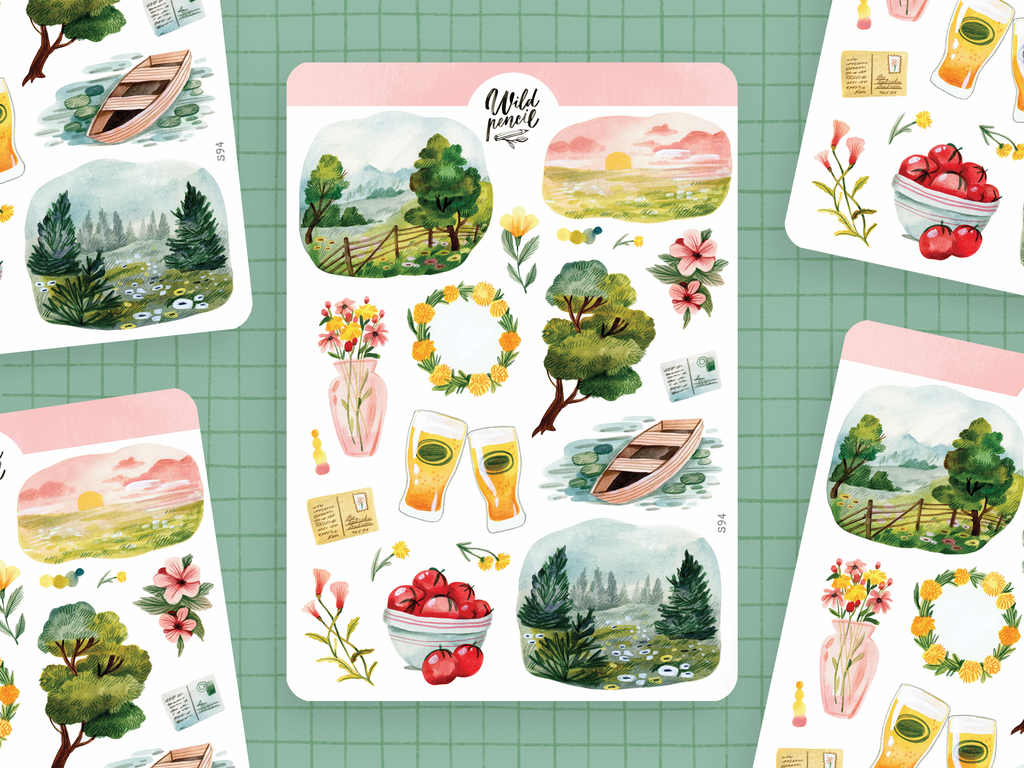 Sticker Sheet - Summer In The Nature