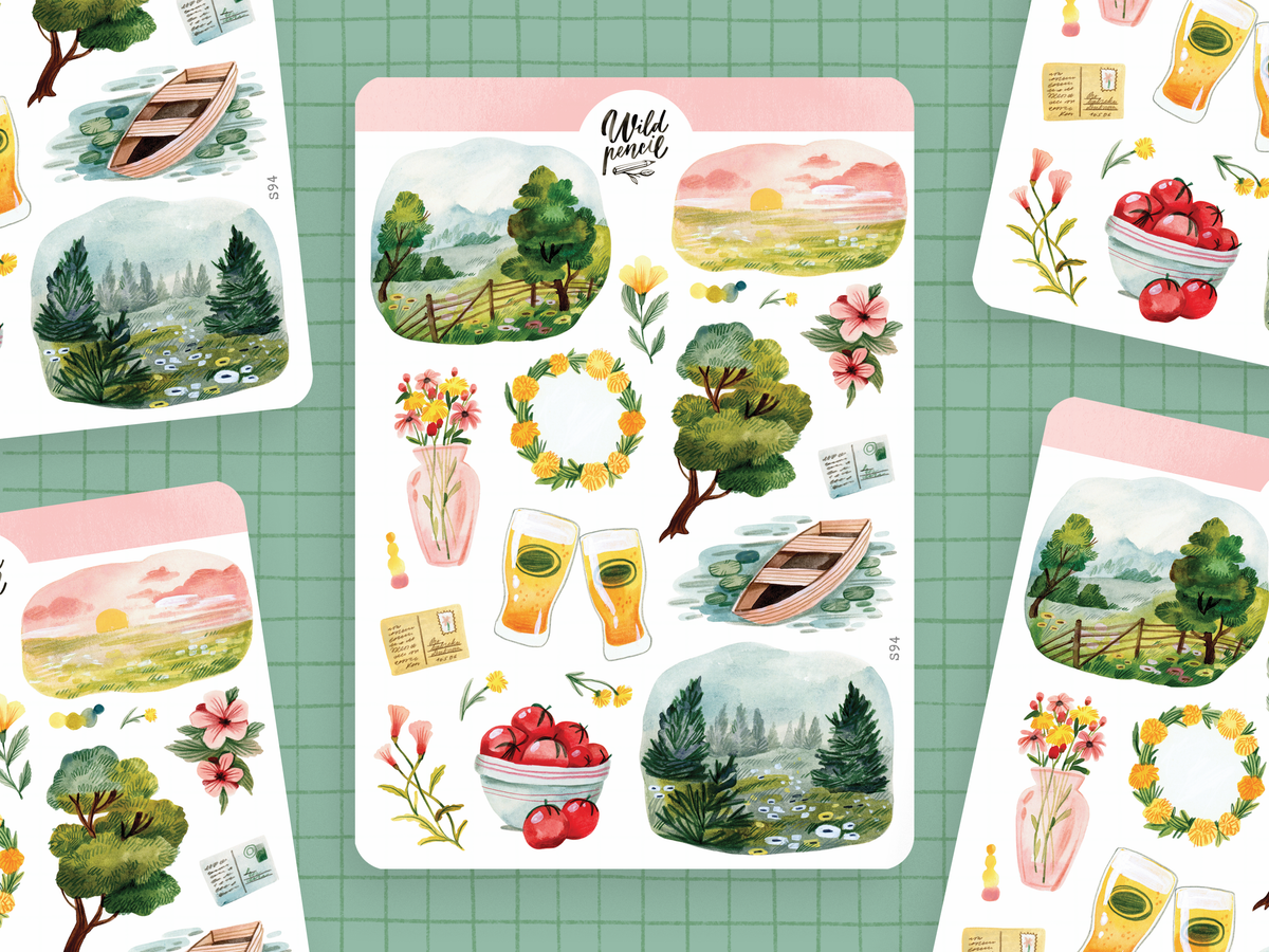 Sticker Sheet - Summer In The Nature