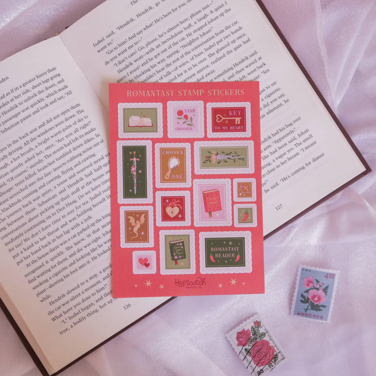 Romantasy Stamps Sticker Sheet