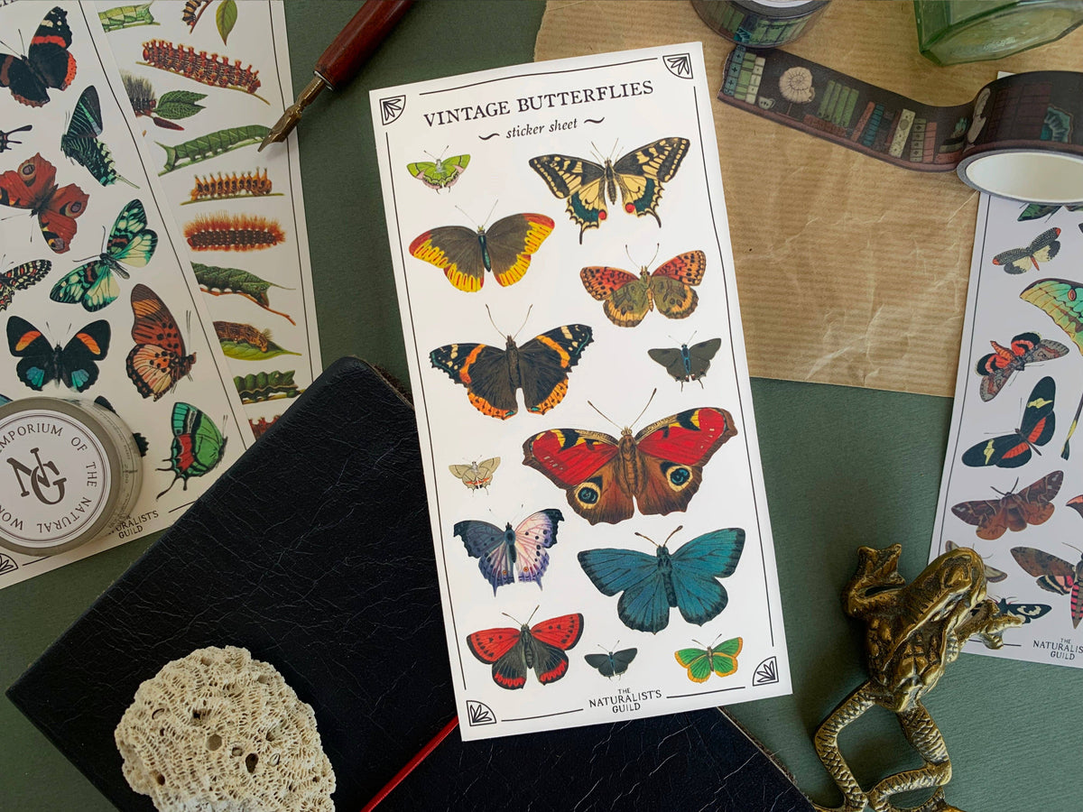 Vintage Butterflies Sticker Sheet