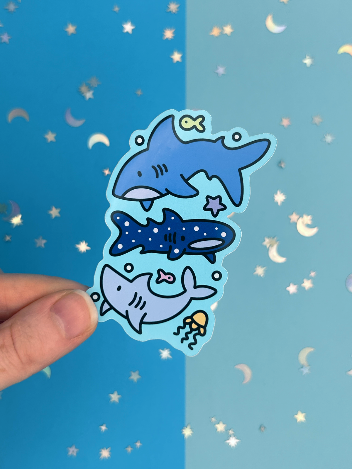 Shark Cluster Sticker