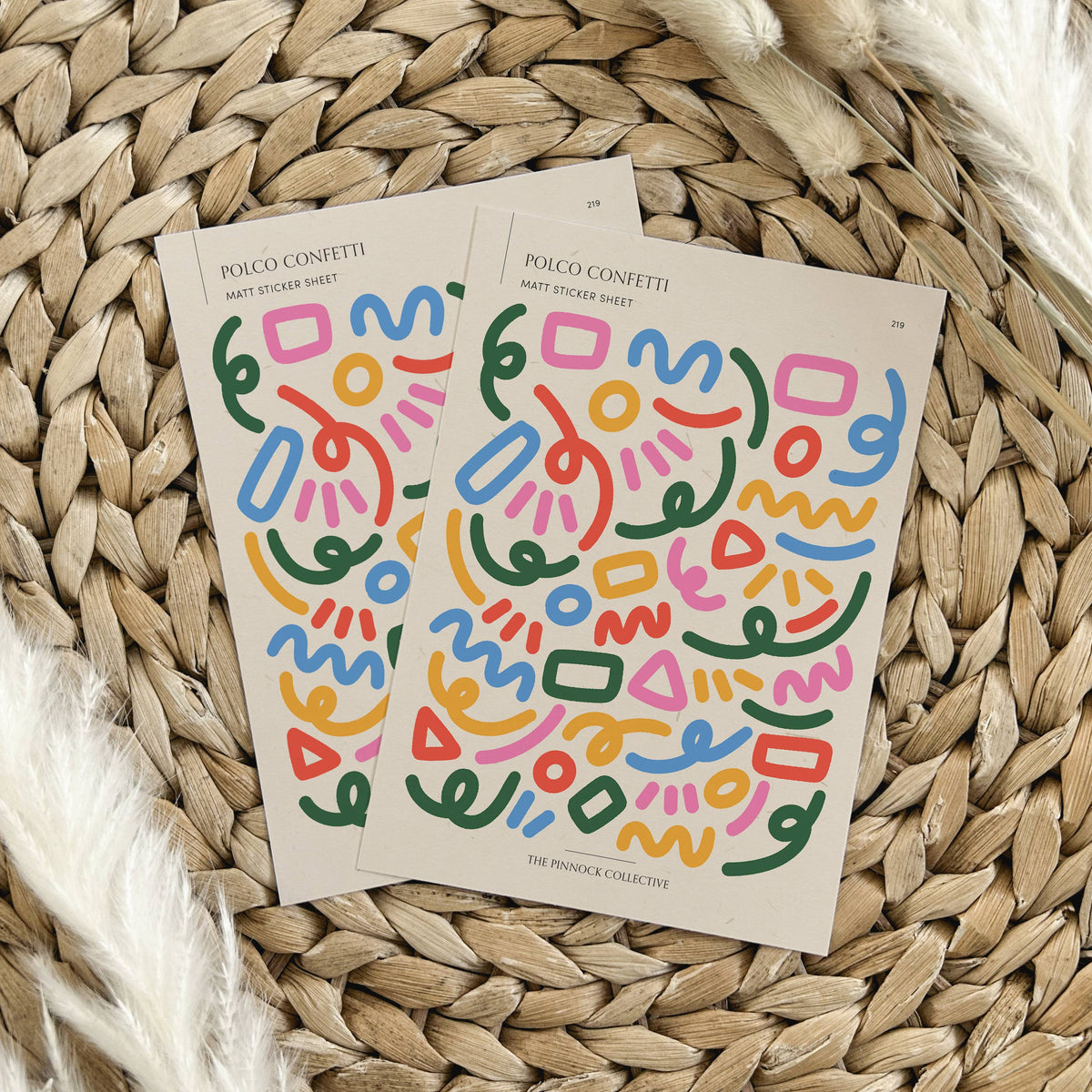 Confetti Polco Sticker Sheet
