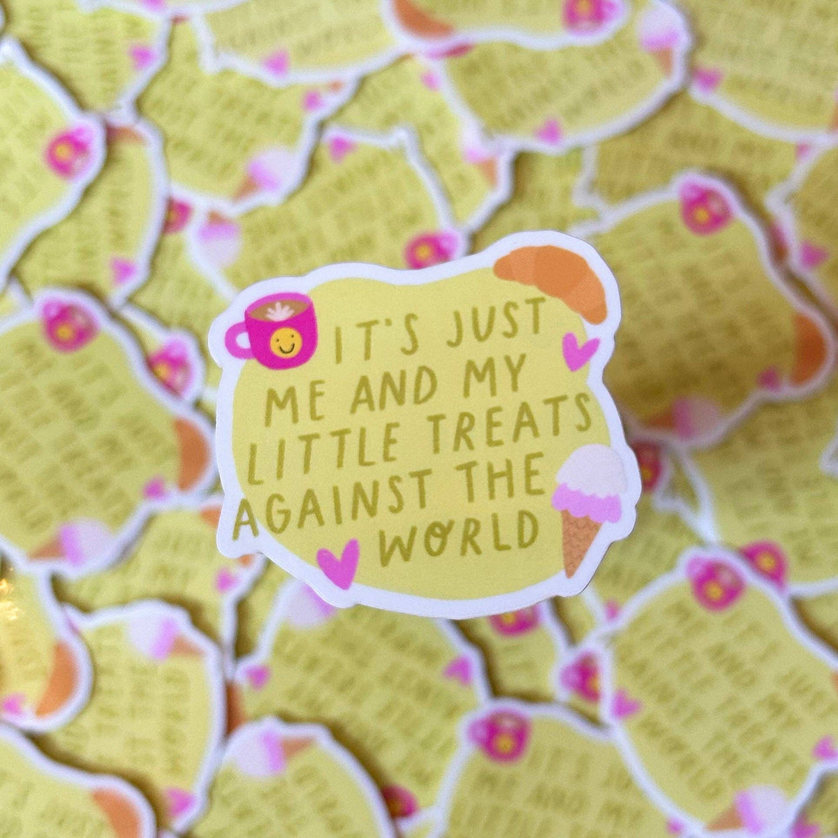 It's Just Me and my Little Treats Treats Vinyl Sticker