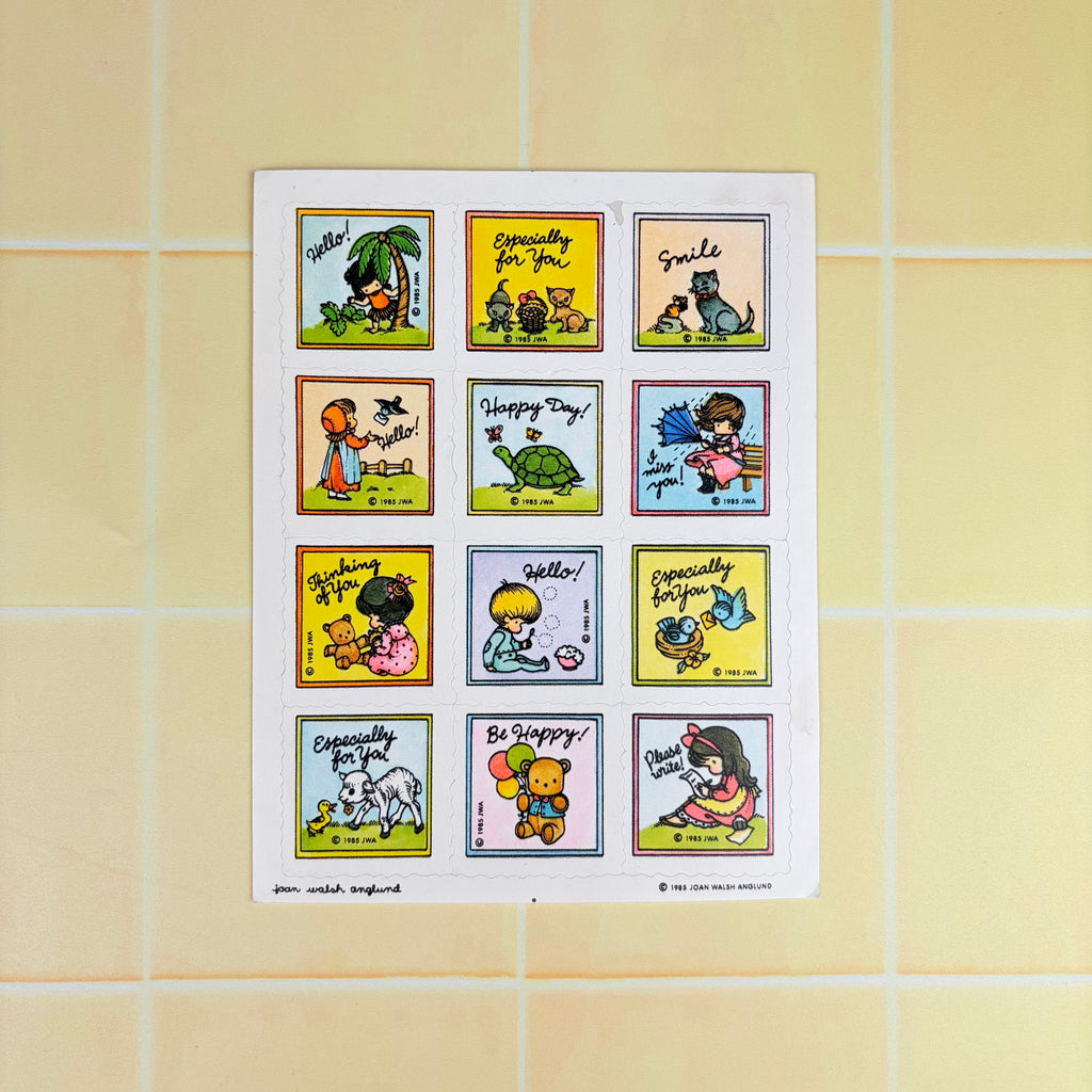 Hallmark 1985 Joan Walsh Anglund Sticker Sheet