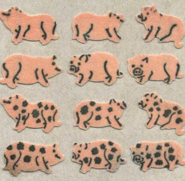 Mini Pig Furry Stickers