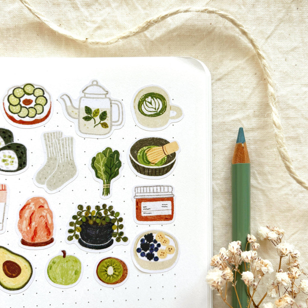 Fresh Green - Sticker Sheet | Wellness & Self-Care
