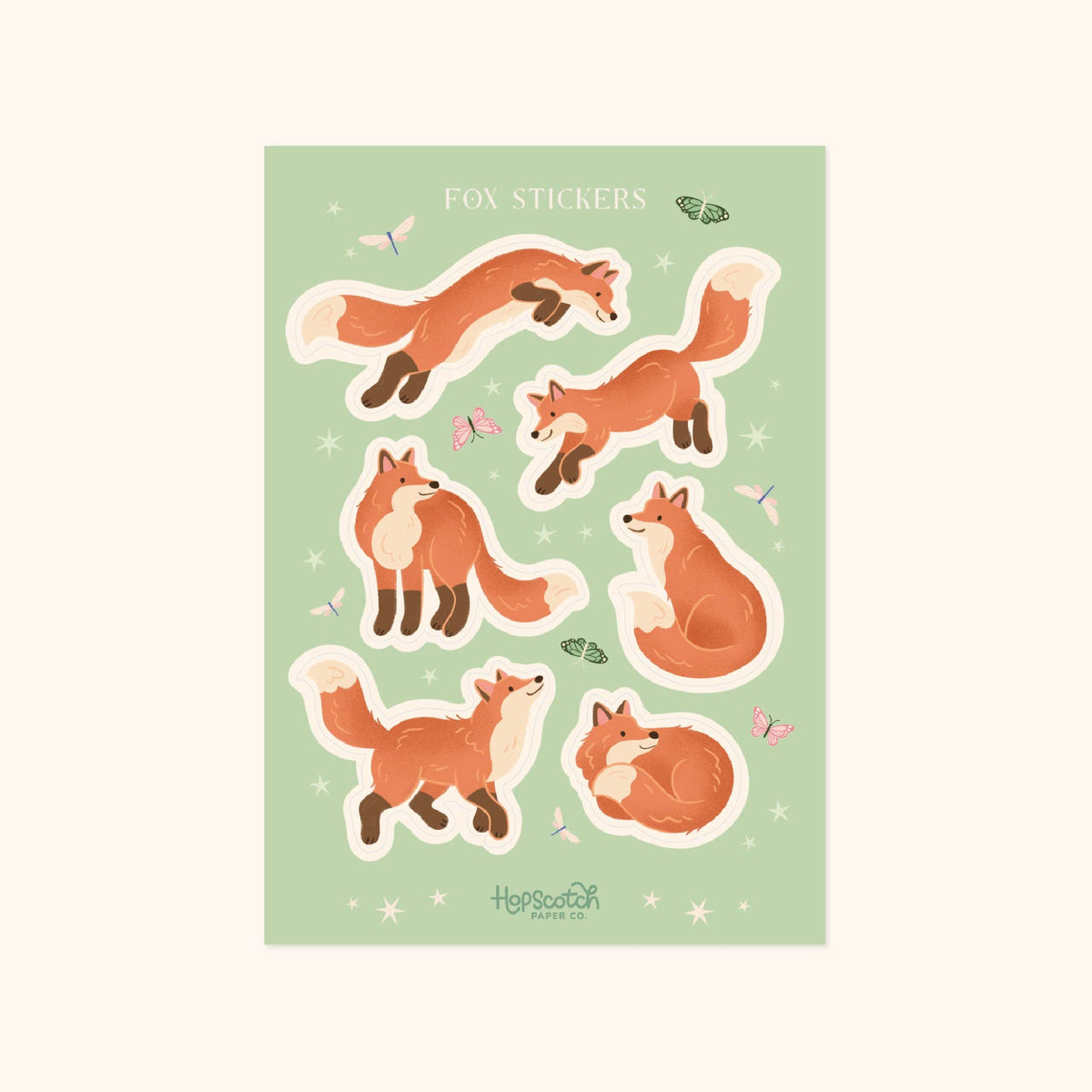 Foxes Sticker Sheet