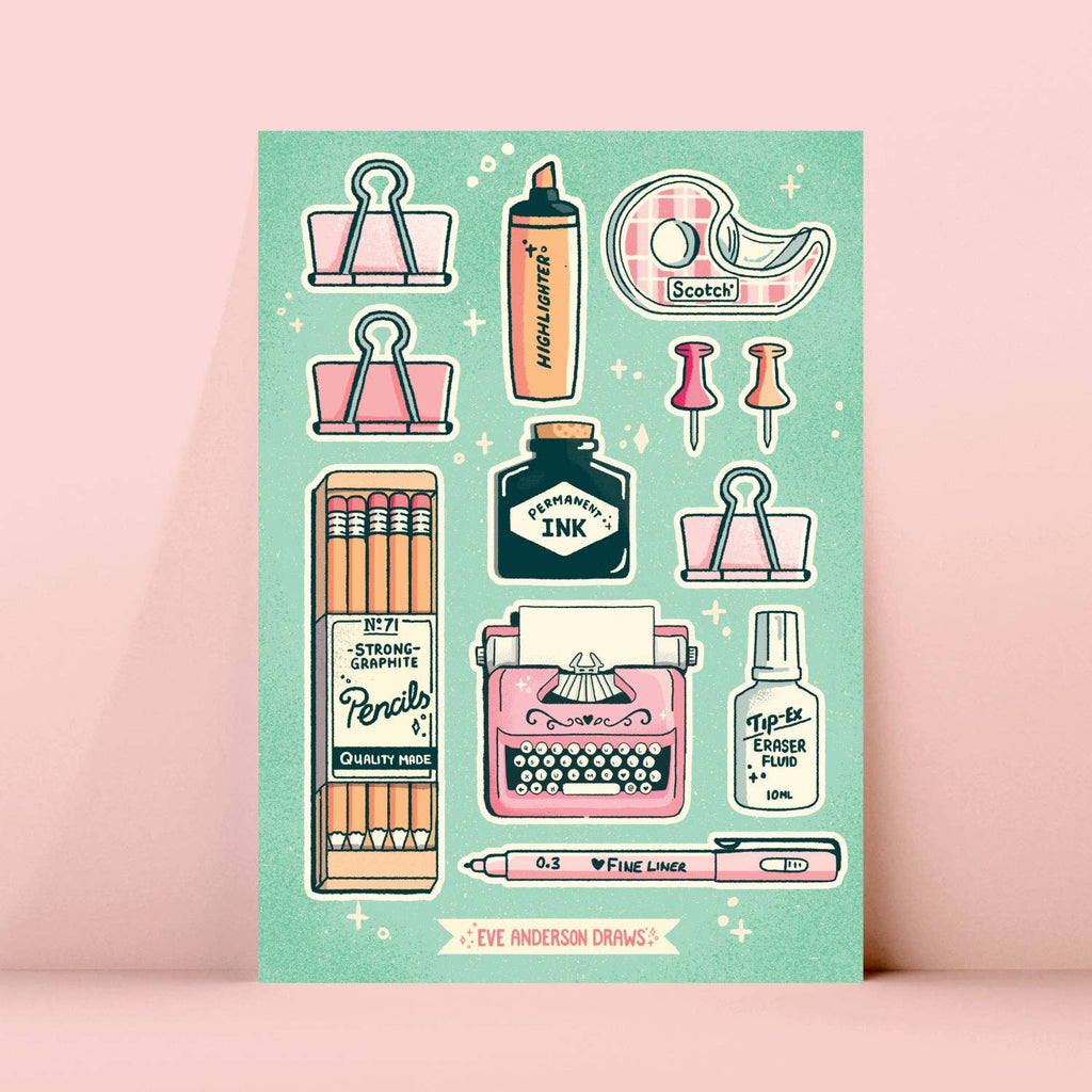 Stationery Sticker Sheet