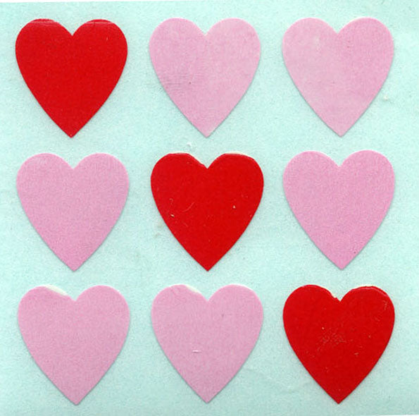 Pink & Red Heart Paper Stickers