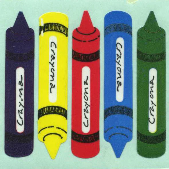 Crayons Paper Stickers