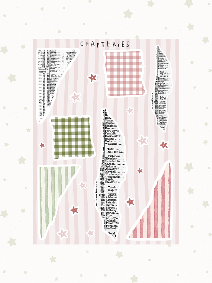 Decorative Torn Paper Sticker Sheet