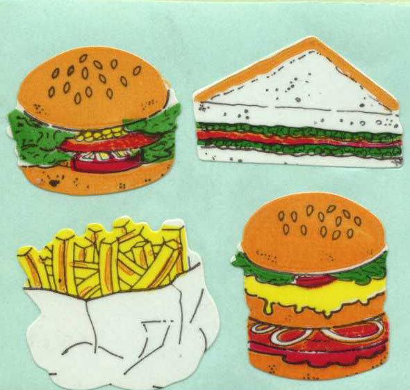 Fast Food Paper Stickers