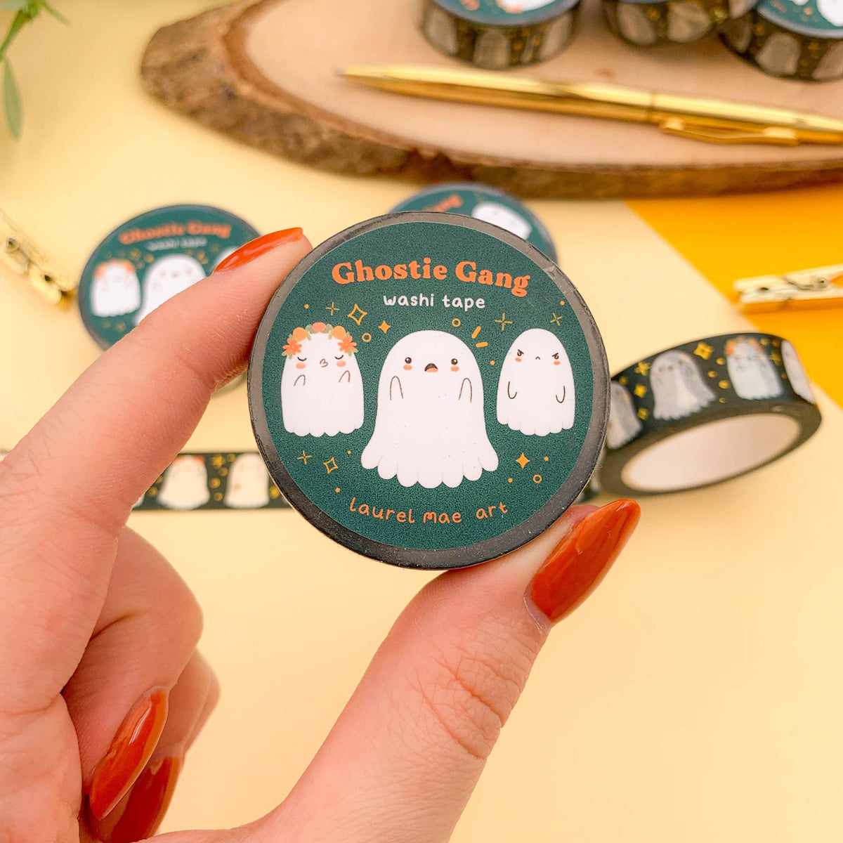 Ghostie Gang Gold Foil Washi Tape