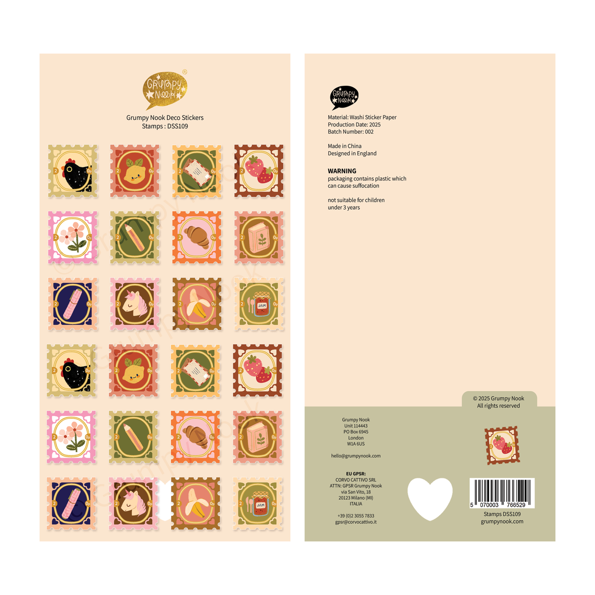 Stamps Deco Sticker Sheet 1