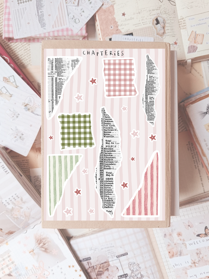 Decorative Torn Paper Sticker Sheet