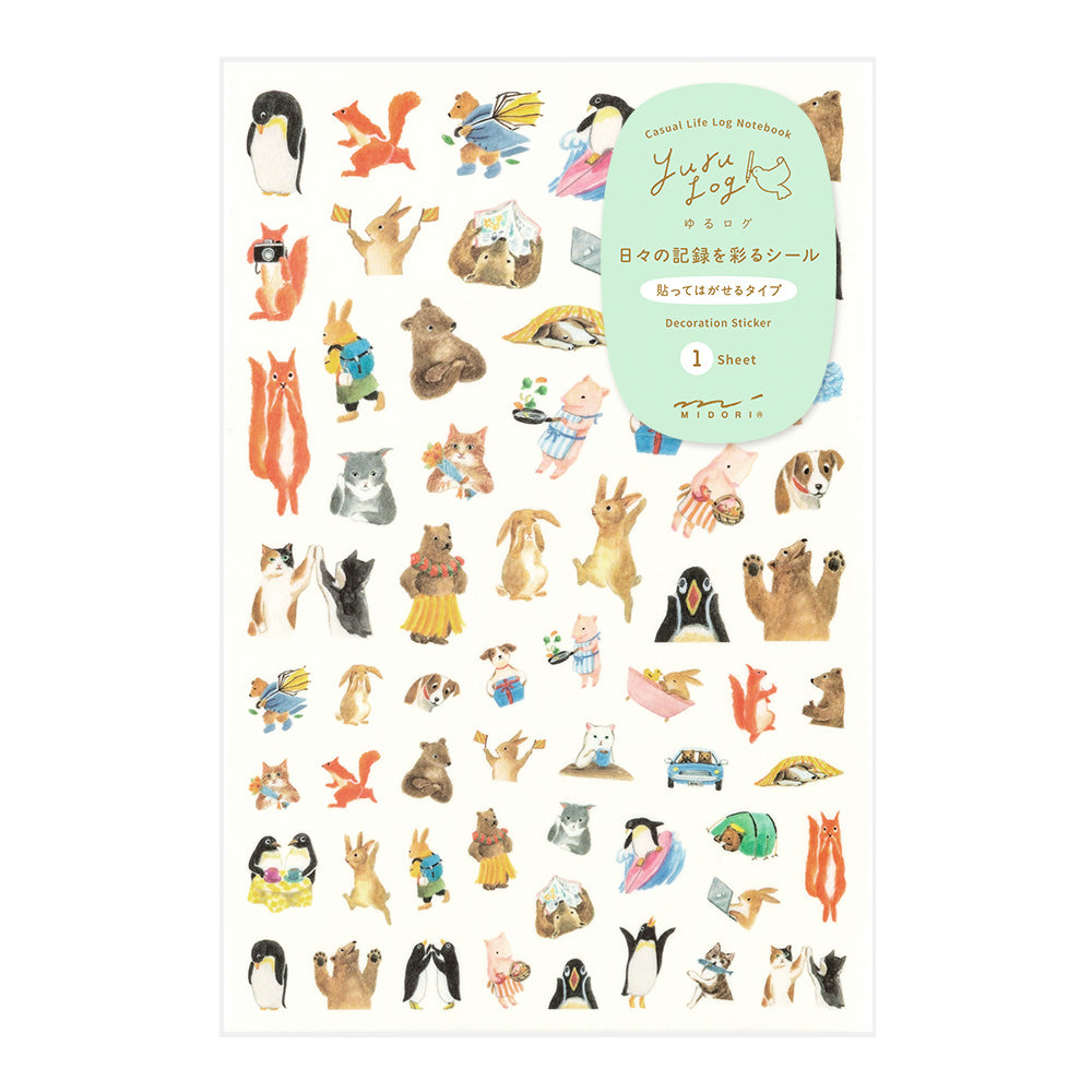 Midori Animal Sticker Sheet