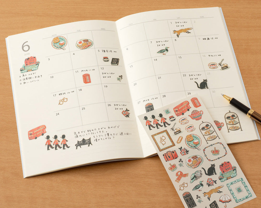 Midori British Motifs Sticker Sheet