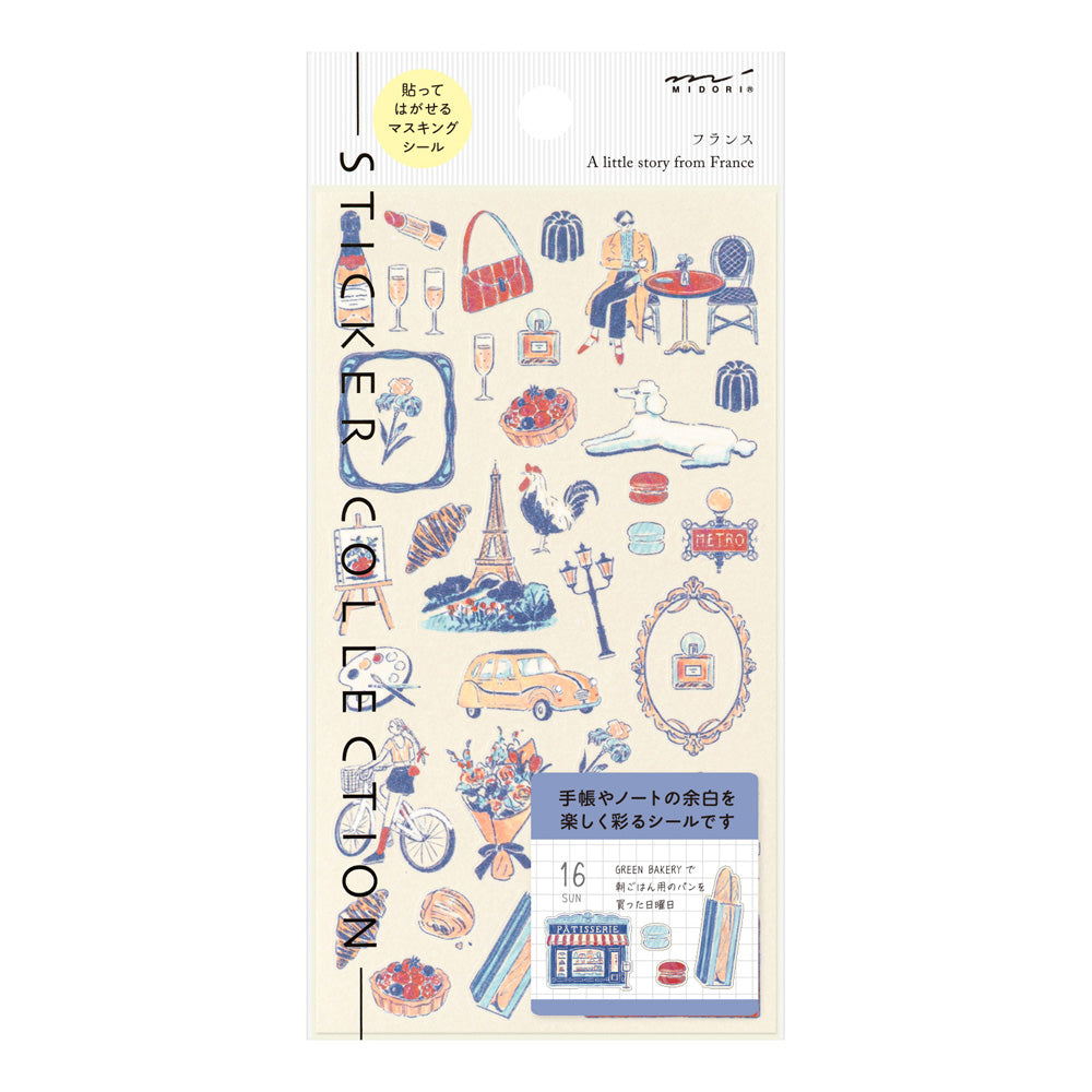 Midori French Motifs Sticker Sheet