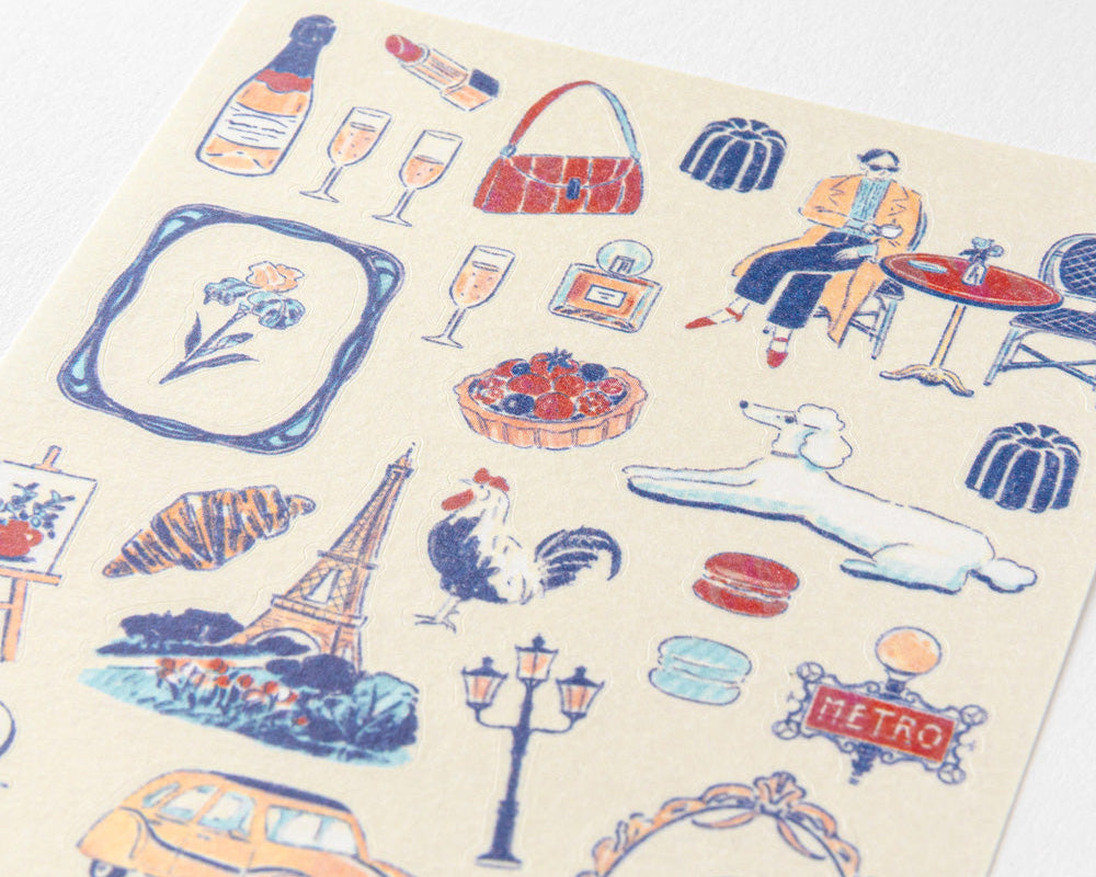 Midori French Motifs Sticker Sheet