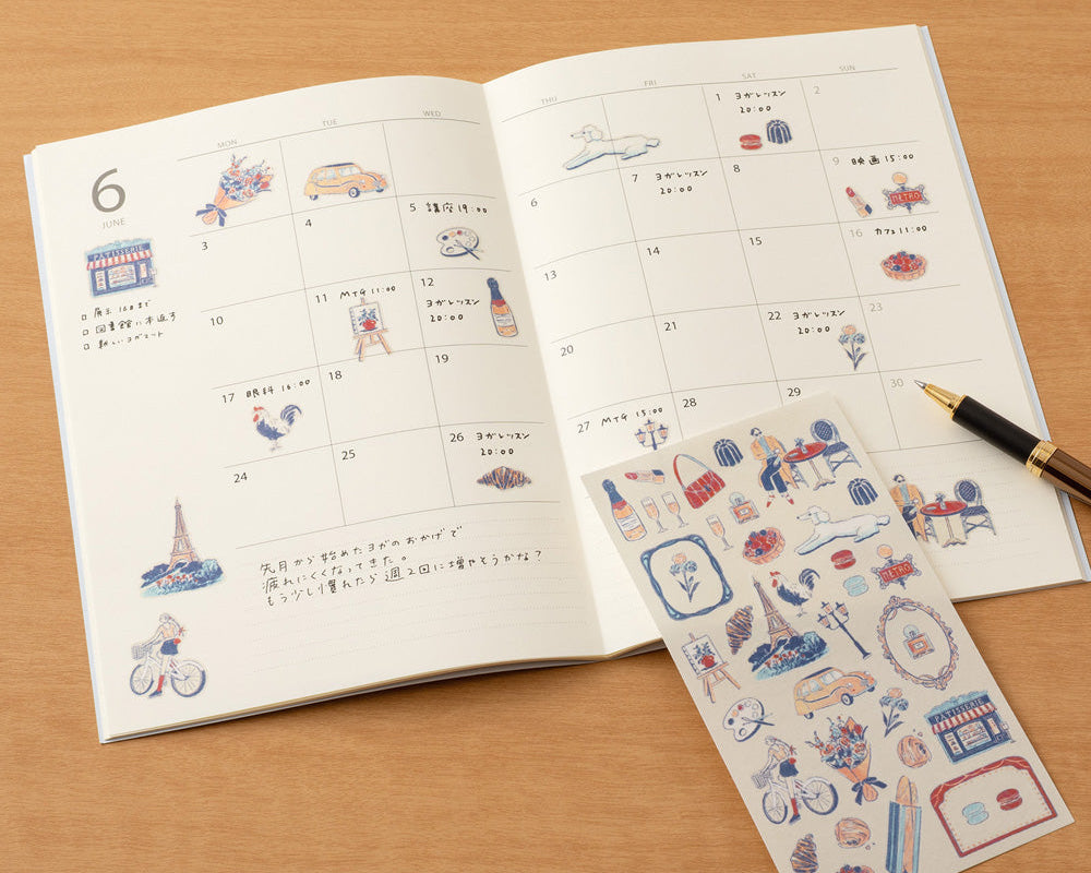 Midori French Motifs Sticker Sheet