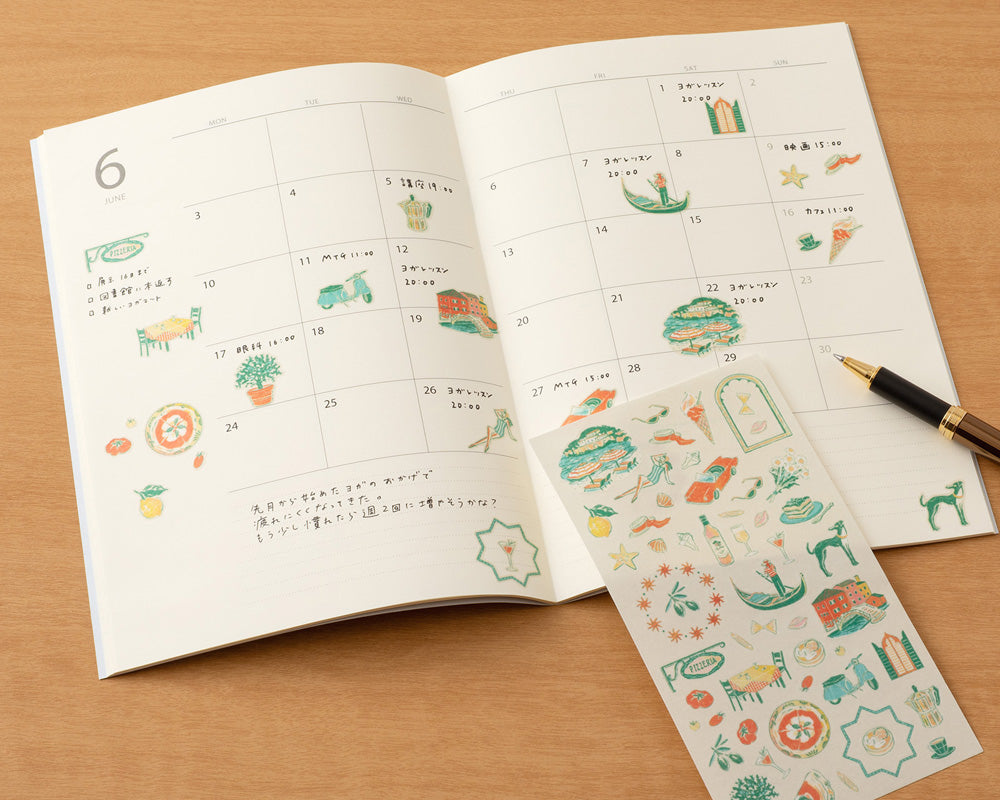 Midori Italian Motifs Sticker Sheet