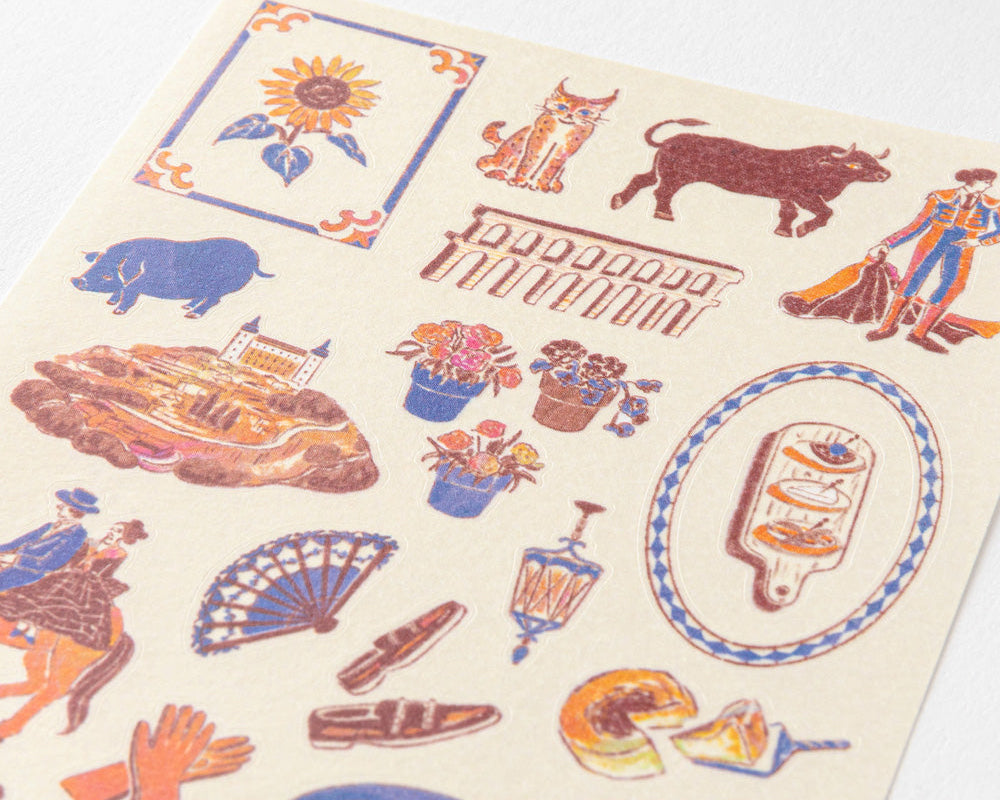 Midori Spanish Motifs Sticker Sheet