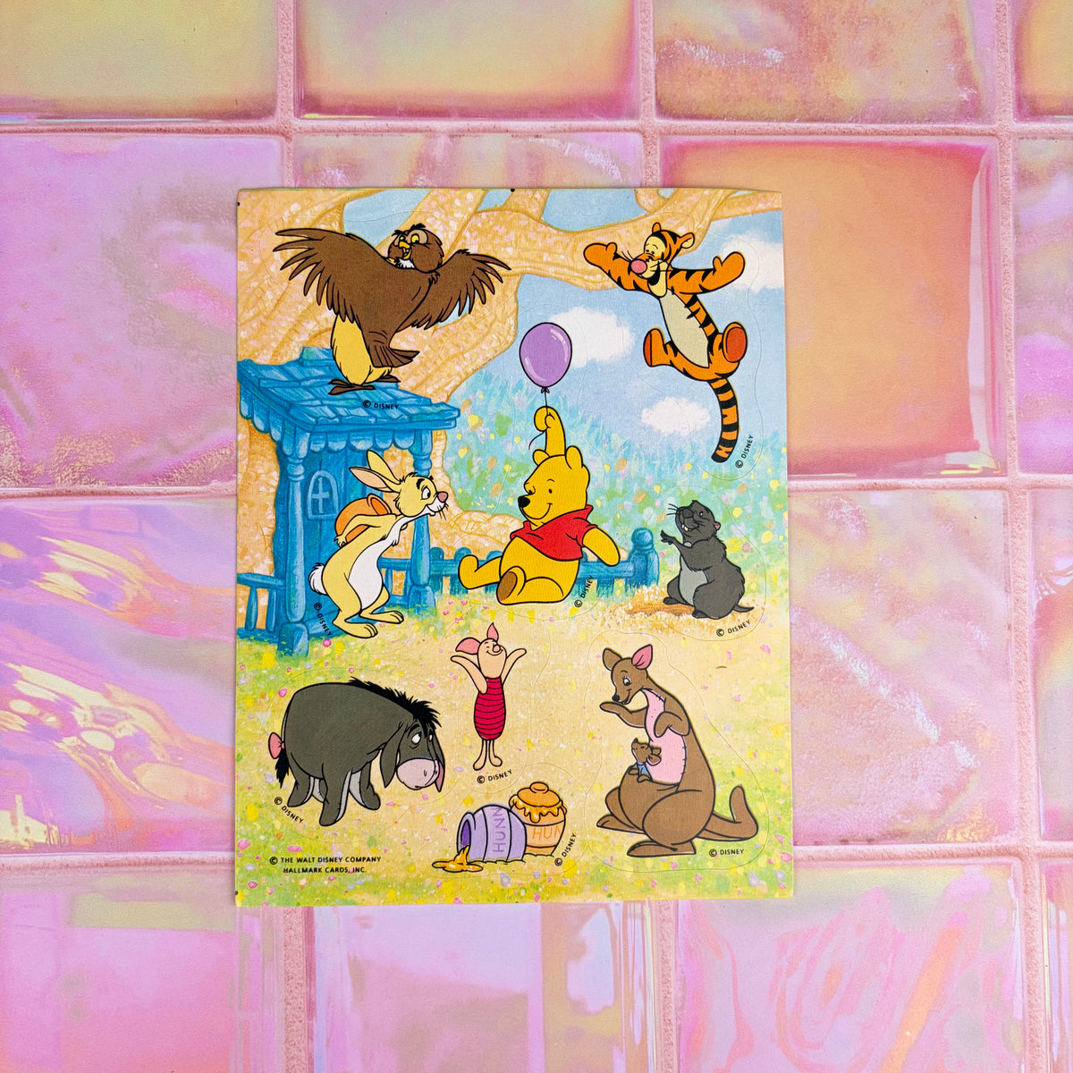 80s Hallmark Disney's Winnie The Pooh Sticker Sheet