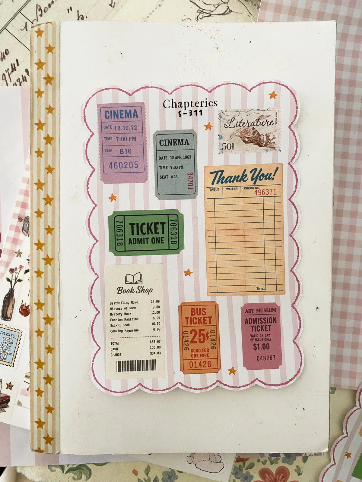 Vintage Ephemera Sticker Sheet