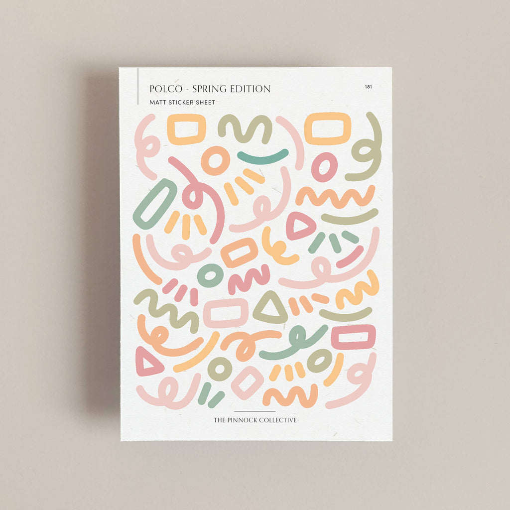 Spring Themed Deco Polco Sticker Sheet