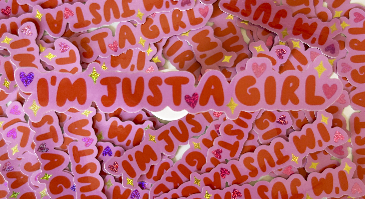 "I'm Just a Girl" Vinyl Sticker