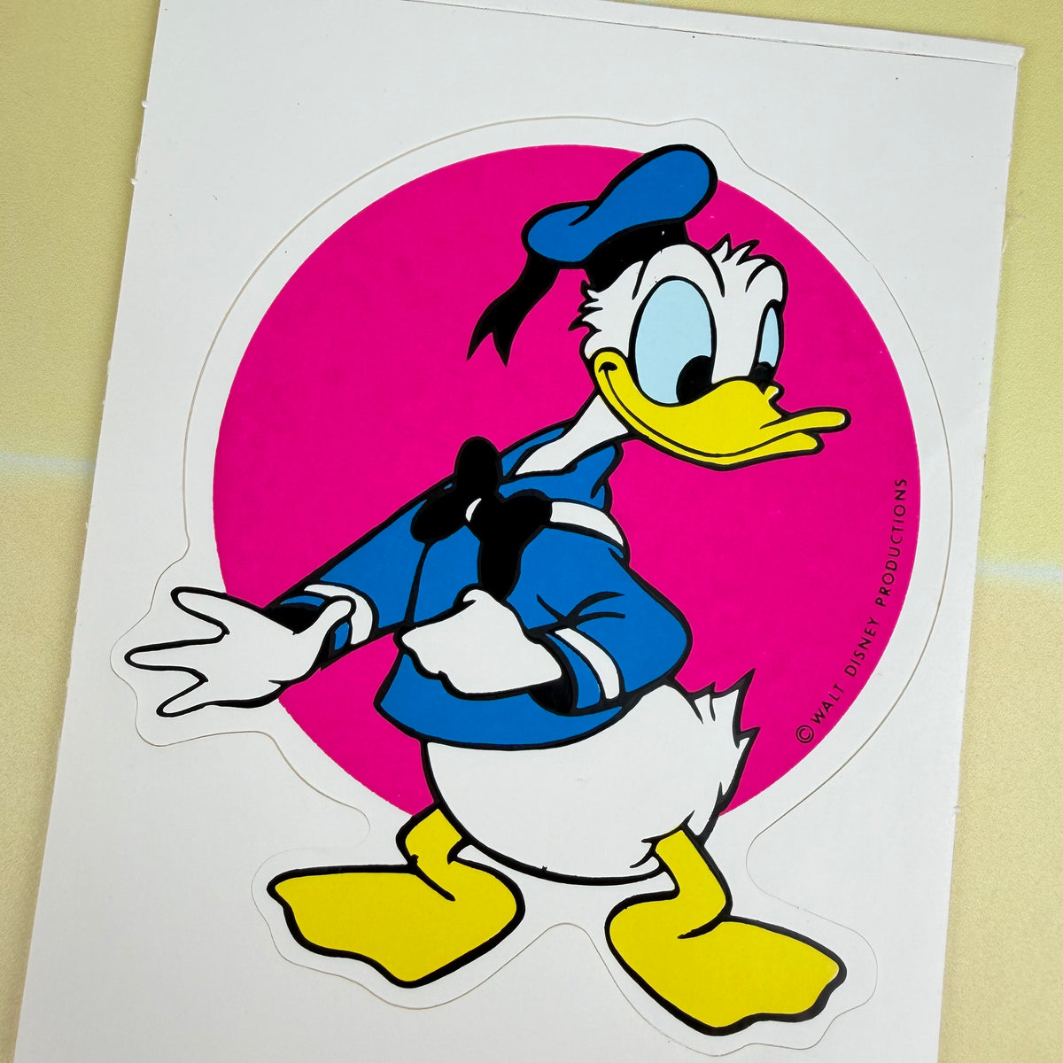 80s Vintage Walt Disney Productions Donald Duck Sticker