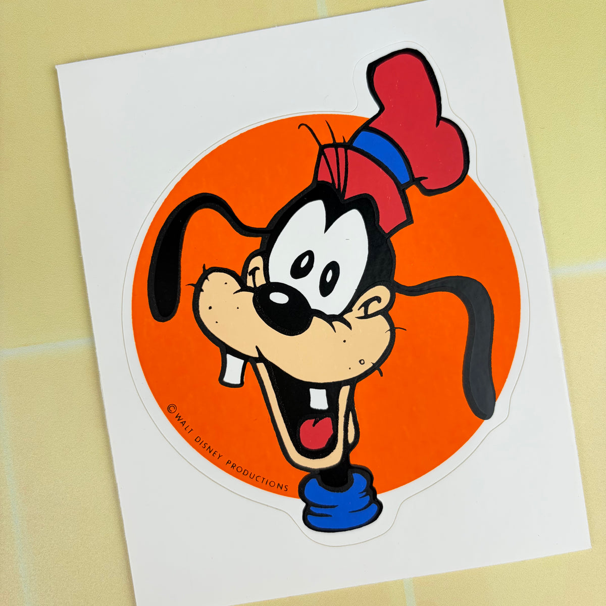 80s Vintage Walt Disney Productions Goofy Sticker