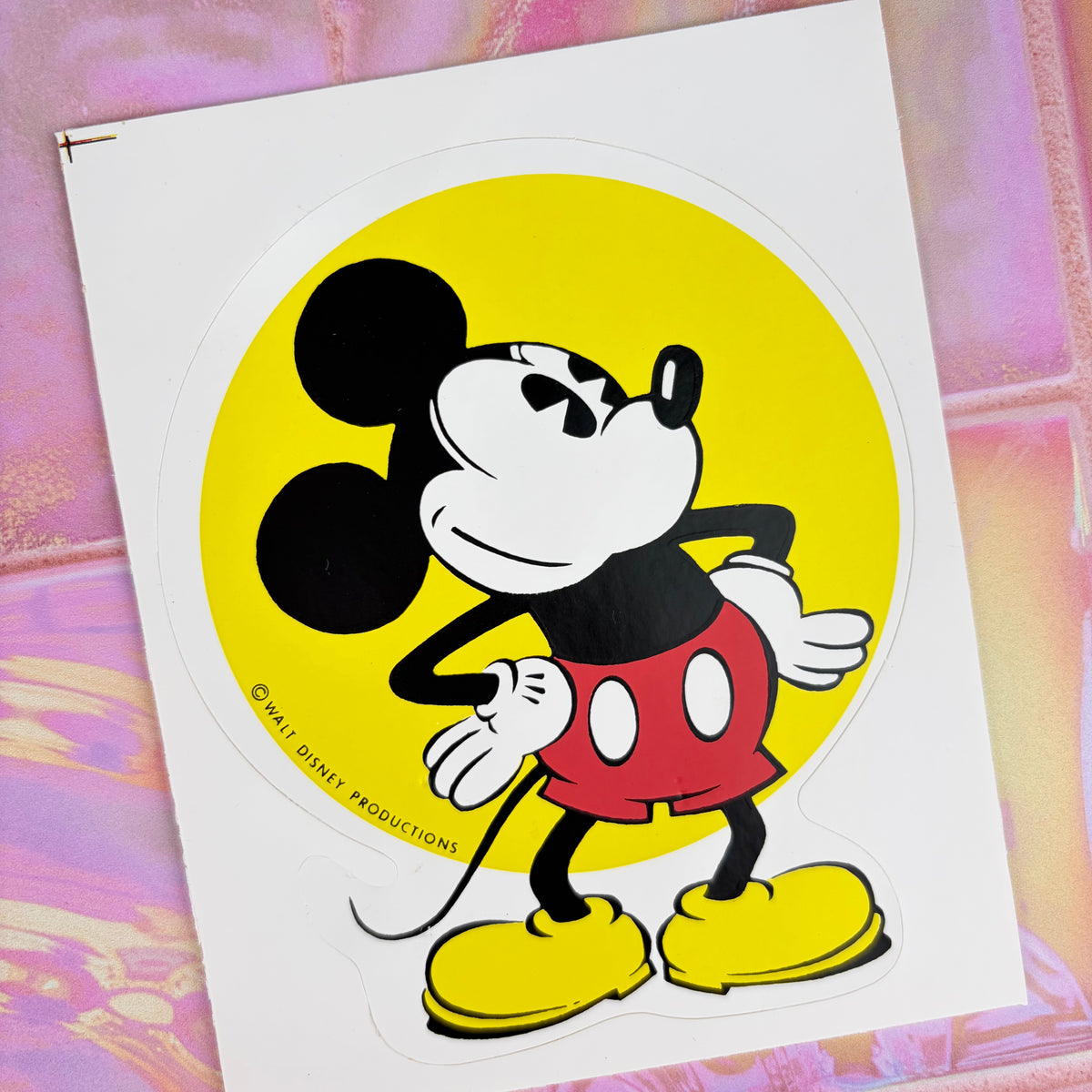 80s Vintage Walt Disney Productions Mickey Mouse Sticker