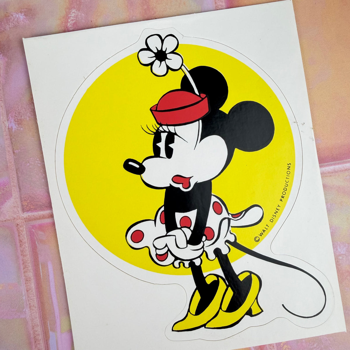 80s Vintage Walt Disney Productions Minnie Mouse Sticker