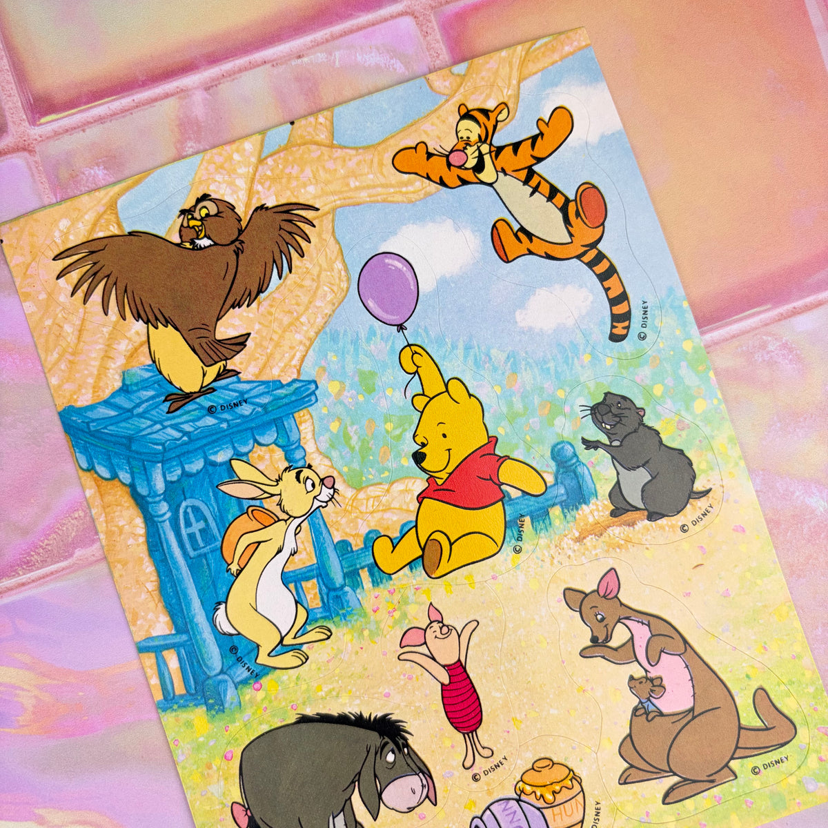 80s Hallmark Disney's Winnie The Pooh Sticker Sheet