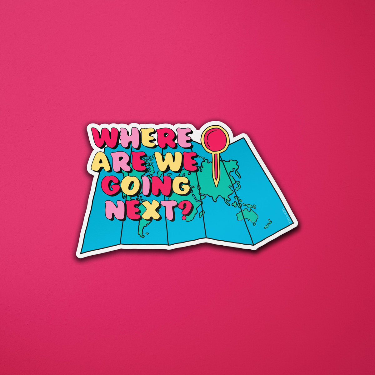 Travel Map Vinyl Sticker