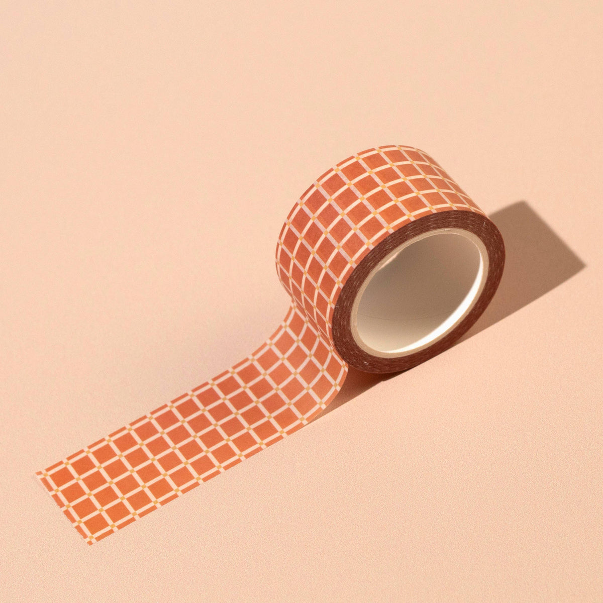 Rust Grid 25mm Washi Tape