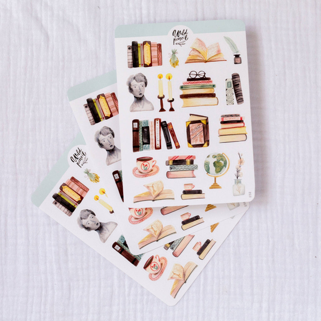 Sticker Sheet - Bookshelf
