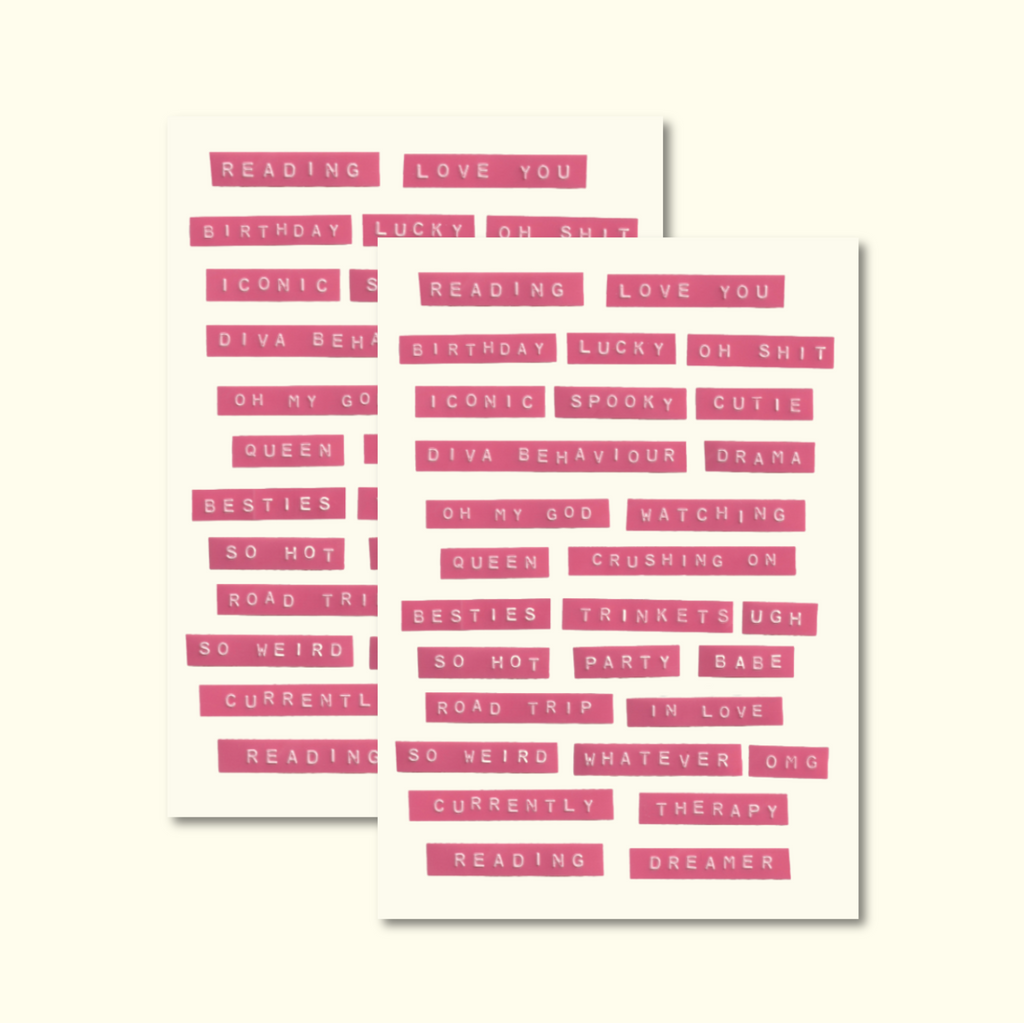 Label Word Play Sticker Sheets