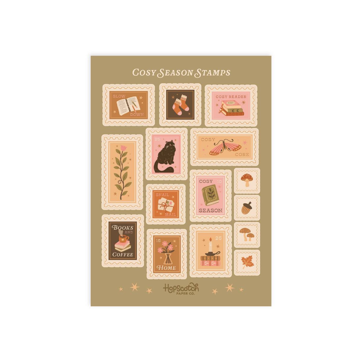 Cosy Season Stamps Sticker Sheet