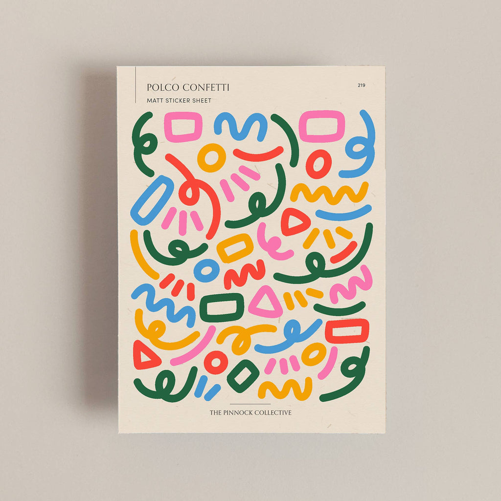 Confetti Polco Sticker Sheet